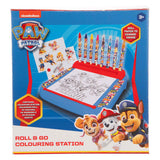 Sambro paw patrol tekenbord met rol kleurset, 12dlg.