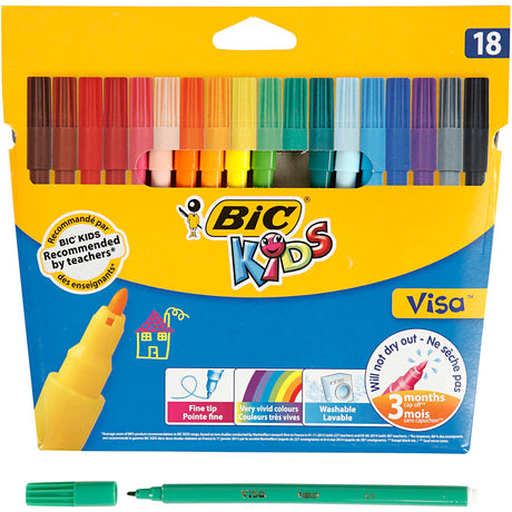 Https: www.cchobby.nl bic-visa-fijne-kleurstiften-lijndikte-1-6-mm-diverse-kleuren-18-stuk-1-doos
