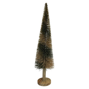 Mansion atmosphere beeld boompje groen wit 10x31cm