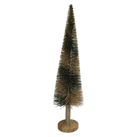 Mansion atmosphere beeld boompje groen wit 10x31cm