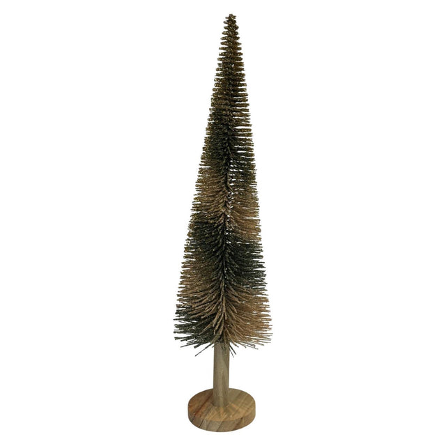 Mansion atmosphere beeld boompje groen wit 10x31cm