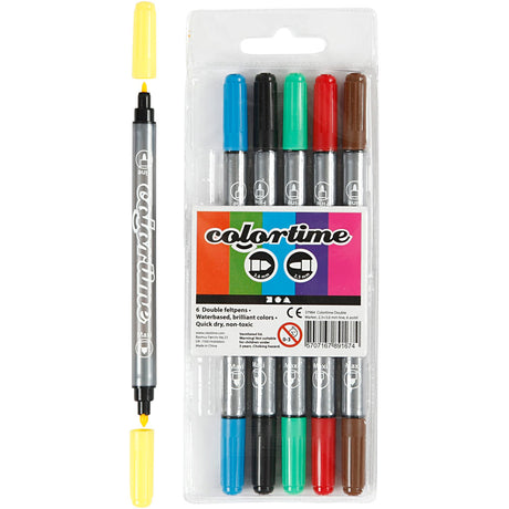 Creativ company http: www.cchobby.nl colortime-dubbelstift-lijndikte-2-3-3-6-mm-standaardkleuren-6-stuk-1-doos