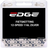 Edge fietsketting 12 speed chn-006 met 116 schakels - zilver