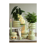 Ideas 4 seasons chubby vaas - kaarsenhouder ã˜7,6xh12cm jade groen