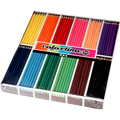Creativ company http: www.cchobby.nl colortime-kleurpotloden-l-17-45-cm-vulling-3-mm-diverse-kleuren-12x24-stuk-288-stuk-1-doos