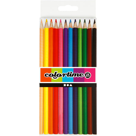 Creativ company http: www.cchobby.nl colortime-kleurpotloden-l-17-45-cm-vulling-3-mm-diverse-kleuren-12-stuk-1-doos