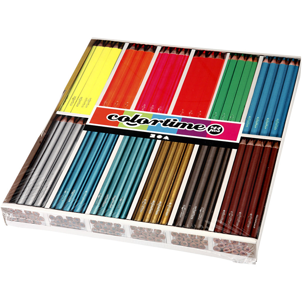 Creativ company https: www.cchobby.nl colortime-kleurpotloden-l-17-45-cm-vulling-3-mm-metallic-kleuren-neon-kleuren-144-stuk-1-doos