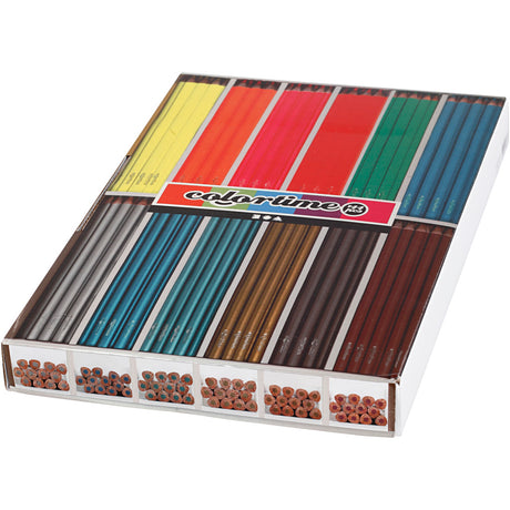 Creativ company http: www.cchobby.nl colortime-kleurpotloden-l-17-45-cm-vulling-3-mm-metallic-kleuren-neon-kleuren-144-stuk-1-doos