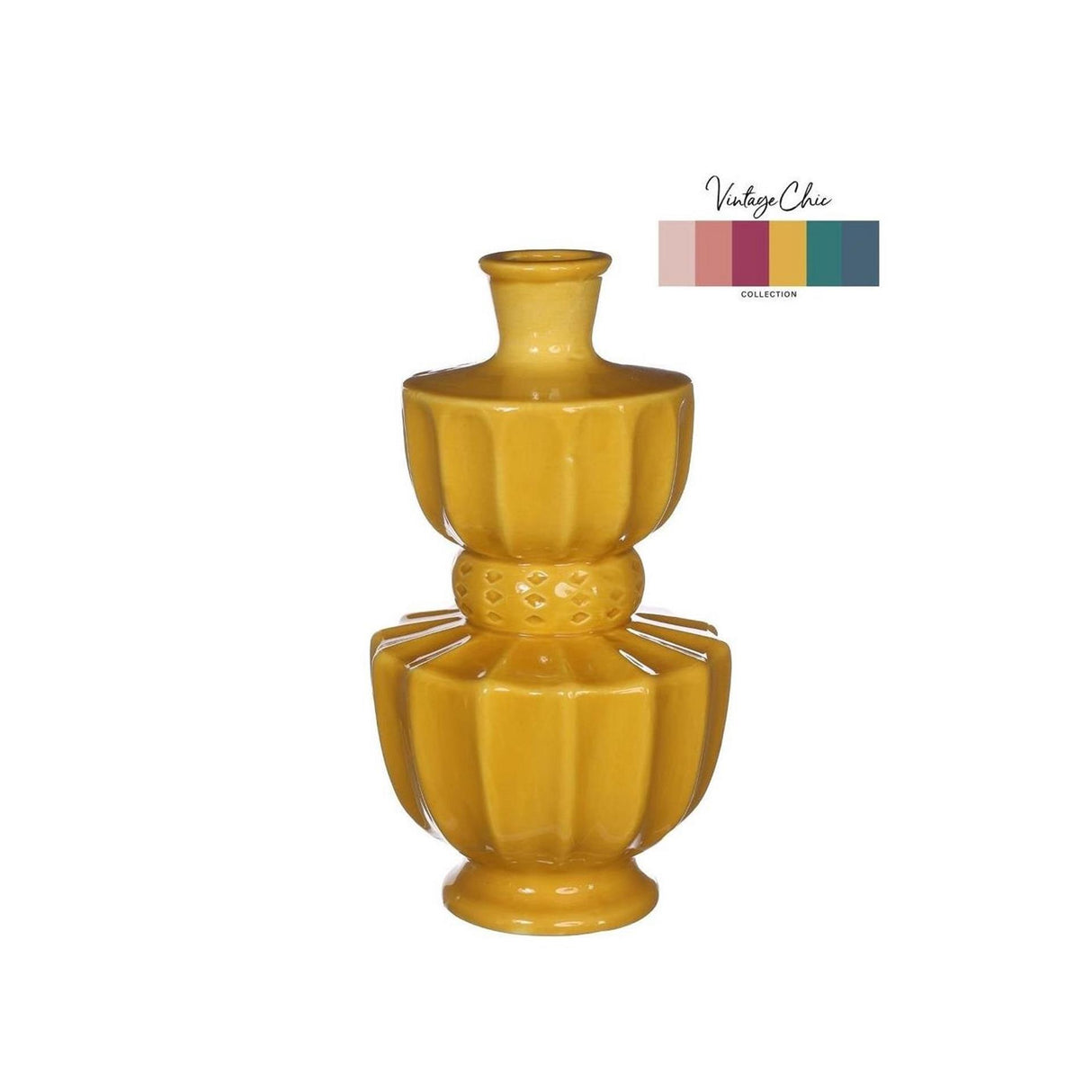 Ideas 4 seasons vaas bellagio mosterd ã˜11xh20cm