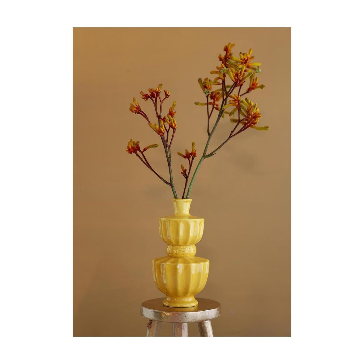 Ideas 4 seasons vaas bellagio mosterd ã˜11xh20cm
