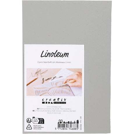 Creativ company https: www.cchobby.nl linoleum-afm-10x15-cm-dikte-3-mm-grijs-2-stuk-1-doos