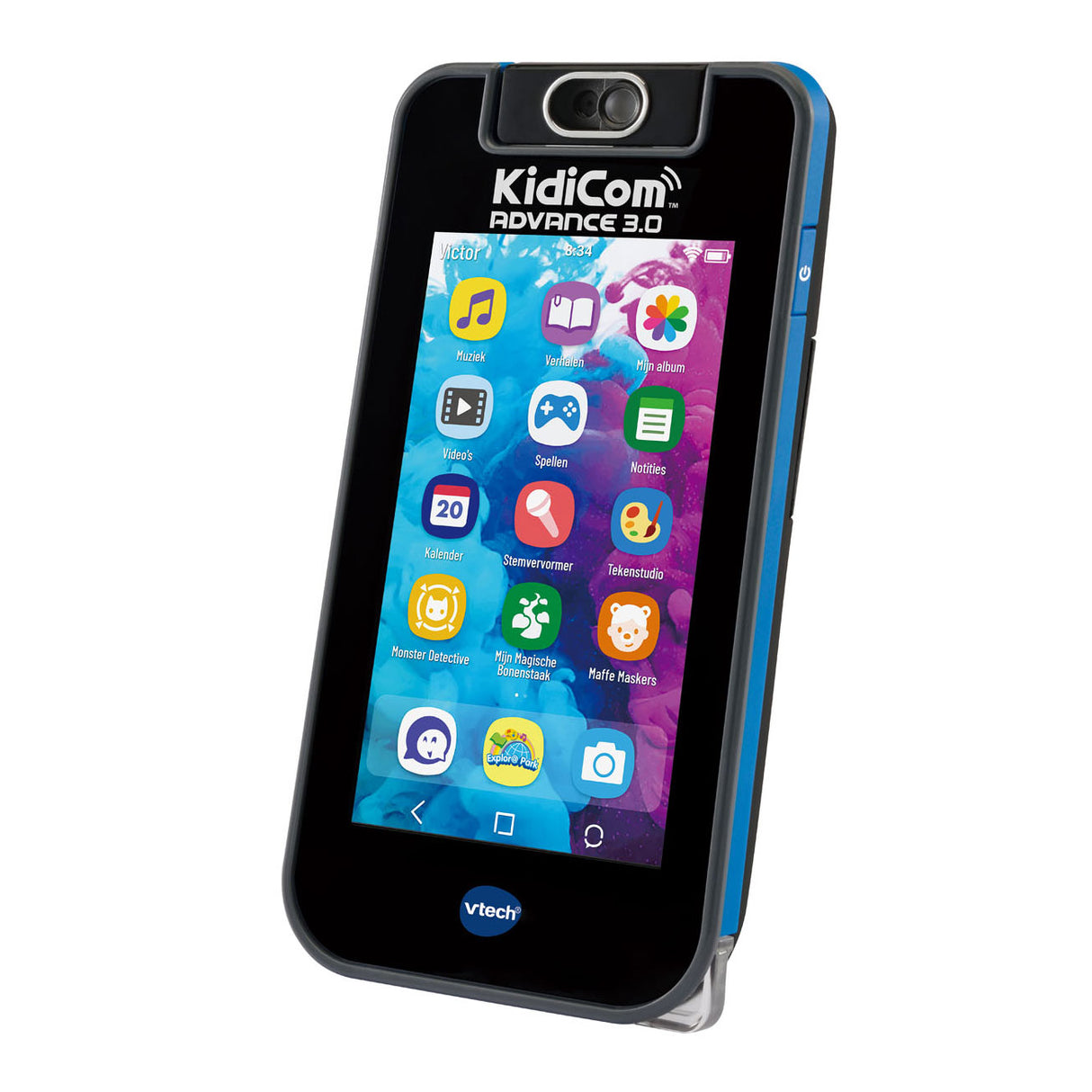 VTech Speelgoedtelefoon KidiCom 3.0 zwart blauw 3-delig