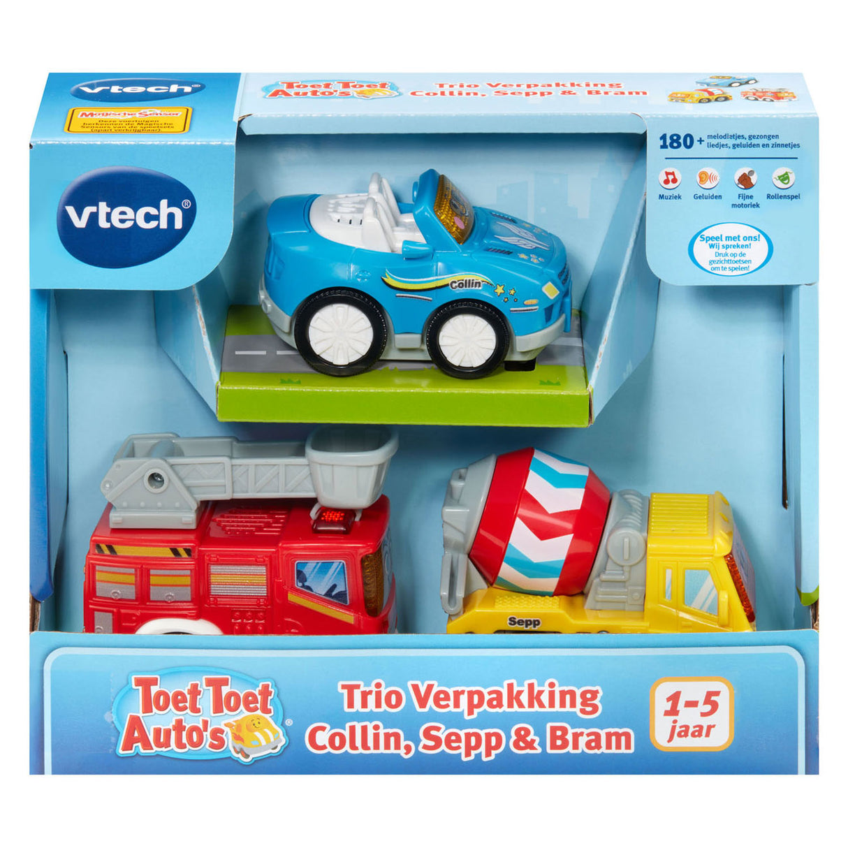 Vtech toet toet auto's pack collin, sepp en bram