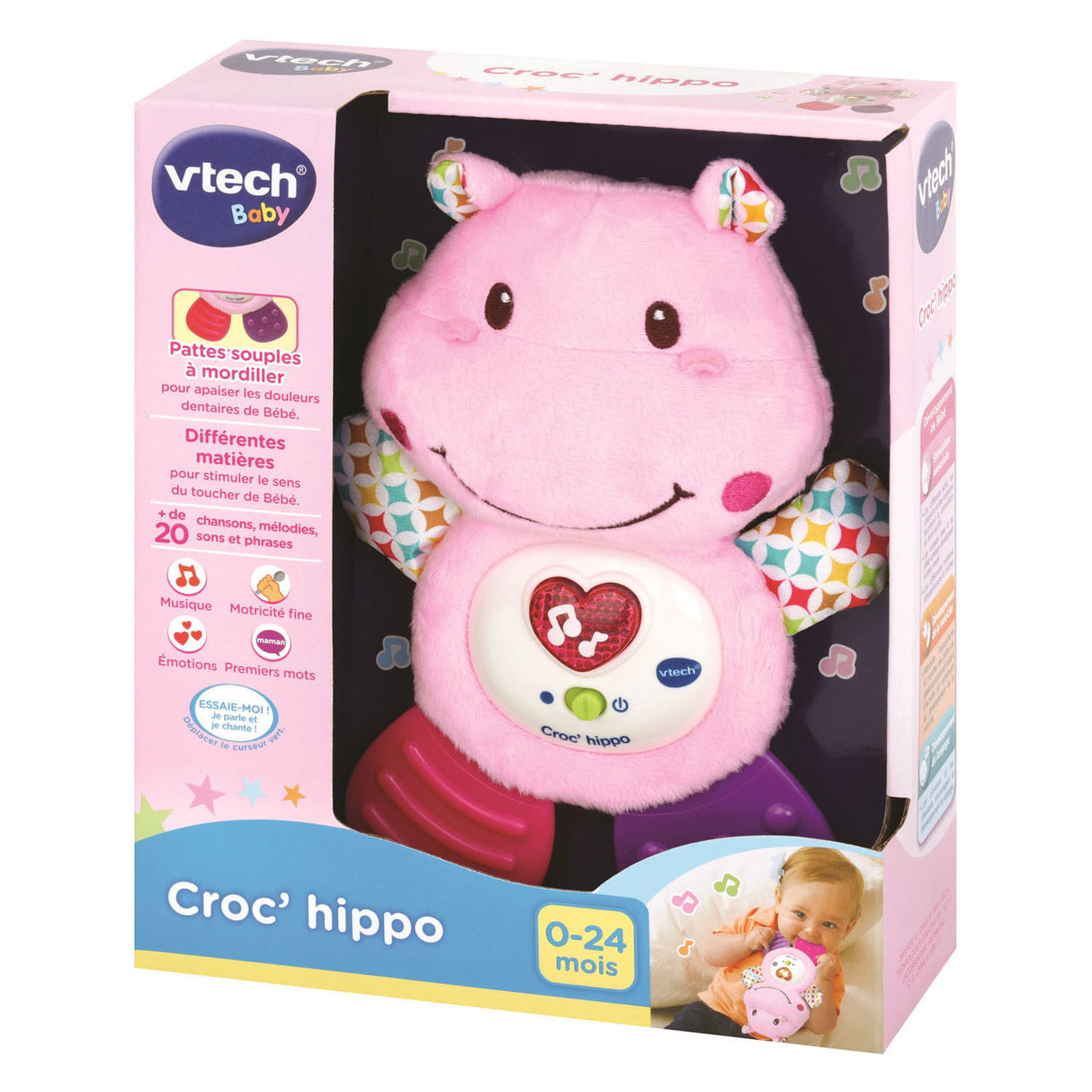 Vtech baby rammelaar croc hippo