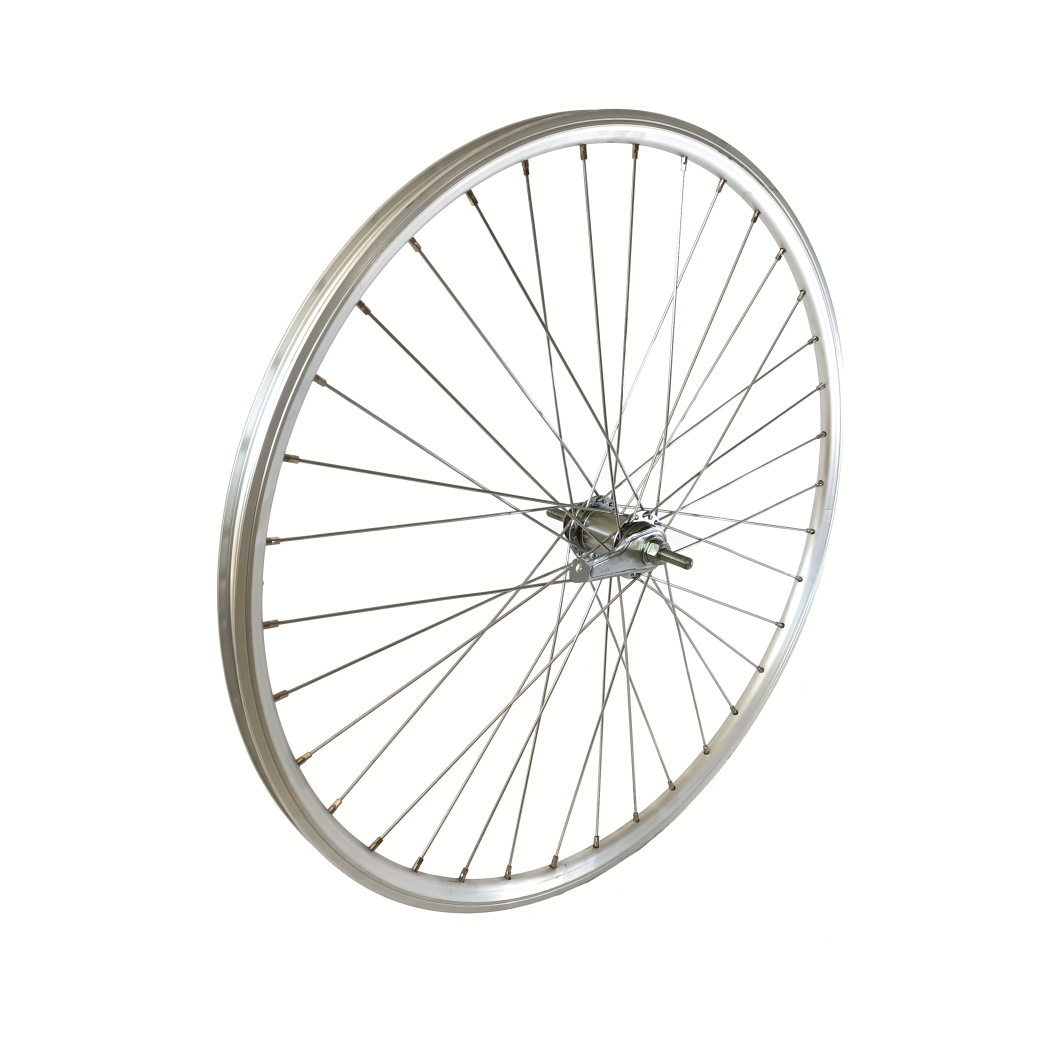 Shimano Achterwiel 28x1 5 8x1 3 8 zilveren aluminium hoge velg remnaaf