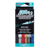 Tulip • textielstiften dekkend glitter 6st.