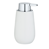 Wenko zeepdispenser badi wit mat keramiek 320ml - zeeppompje vrijstaand en navulbaar - badkamer toilet keuken