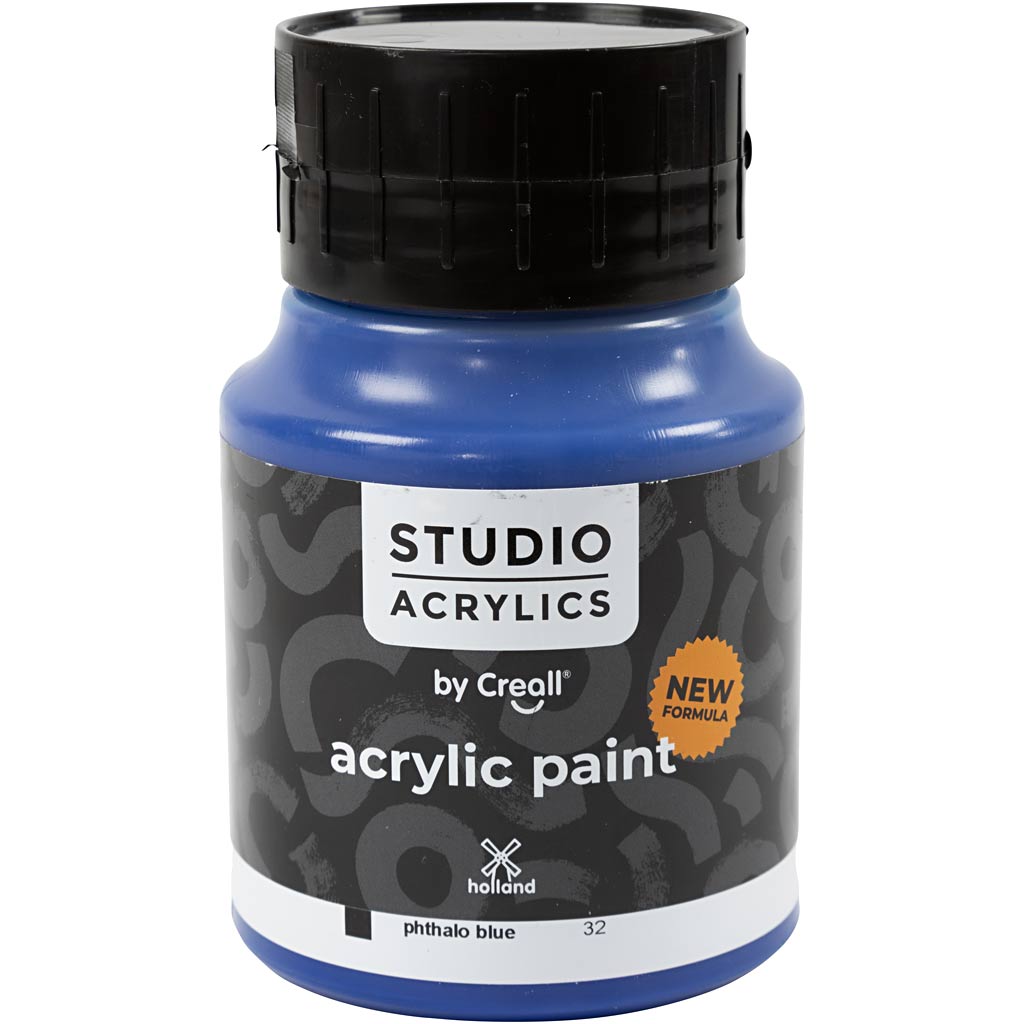 Https: www.cchobby.nl creall-studio-acrylverf-dekkend-phtalo-blue-32-500-ml-1-fles