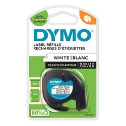 Etiketteertape dymo letratag wit 4m