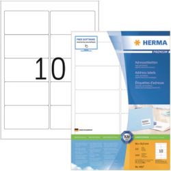 Merkloos sans marque herma prem. adresetik. 96x50,8 100 vel din a4 1000 stuks 4667