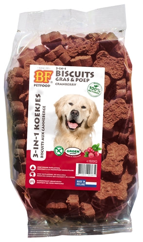 Bf petfood 3 in 1 hondenkoekjes met cranberry