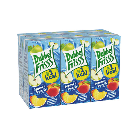 Dubbelfrisss appel perzik pakje 200 ml 5 x 6-pack