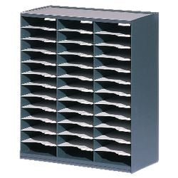 Sorteerstation paperflow a4 36 vakken grijs polystyreen 67,4 x 54,8 x 79,1 cm