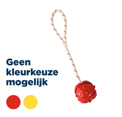 Trixie Ball op Seil natierleche Gummi schwiewend Assorti