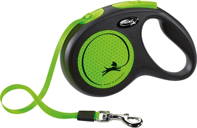 Flexi Rollijn new neon tape zwart groen