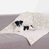 Trixie hondendeken kenny fleece bot pootjes beige