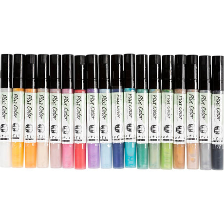 Creativ company https: www.cchobby.nl plus-color-marker-l-14-5-cm-lijndikte-1-2-mm-diverse-kleuren-5-5-ml-18-stuk-1-doos