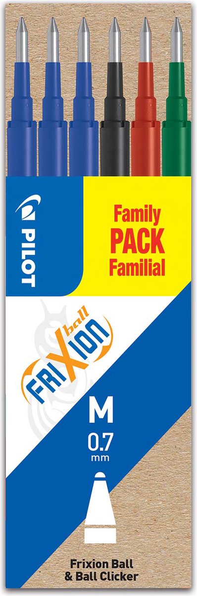 Pilot penvullingen - frixion ball en frixion click - 6 navullingen