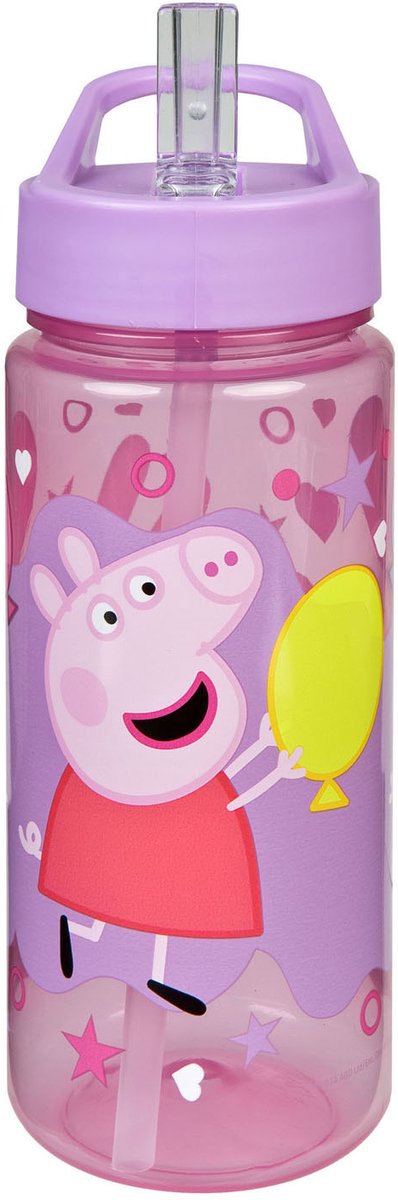 Undercover świnka peppa serie - bidon - 500 ml - met stroombeker - bpa-vrij