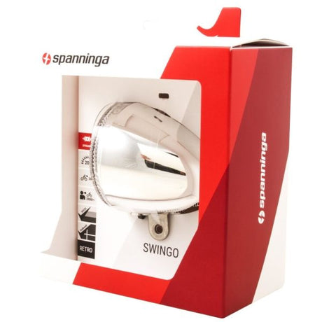 Spanninga swingo koplamp chroom batt.