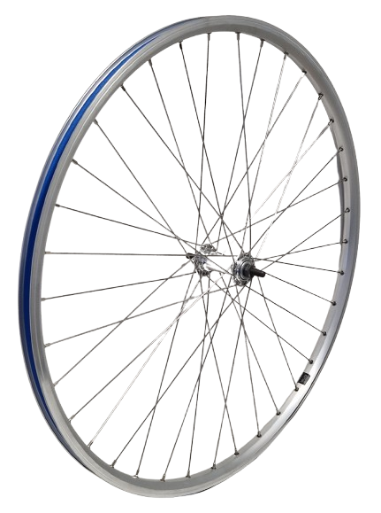 Gazelle kgz voorwiel 28 inch (622) velg zilver spaken rvs vaste as