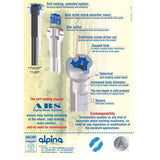 Alpina Spaaknippel met ronde kop 14G 15.0mm 4 Fg 2.3 ABS messing zilver (144 stuks)