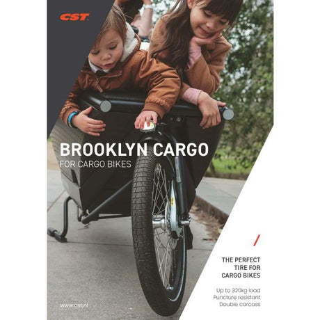 Cst buitenband brooklyn pro cargo (babboe) 20 x 2.15 55-406 - zwart met reflectie