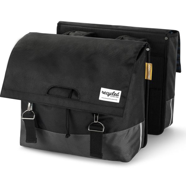 Urban Proof 40L dubbele fietstas zwart grijs