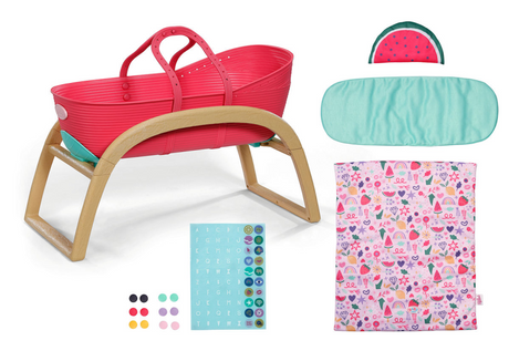 Baby born poppenbed 3-in-1 wieg reiswieg met creatieve pins.