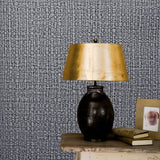 Noordwand behang vintage deluxe course fabric look donkergrijs