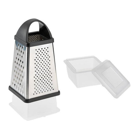 Westmark vierzijdige rasp met opvangbakje, 4 snij- raspvlakken, hoogte: 25 cm, roestvrij staal kunststof, zilver zwart, 11882260