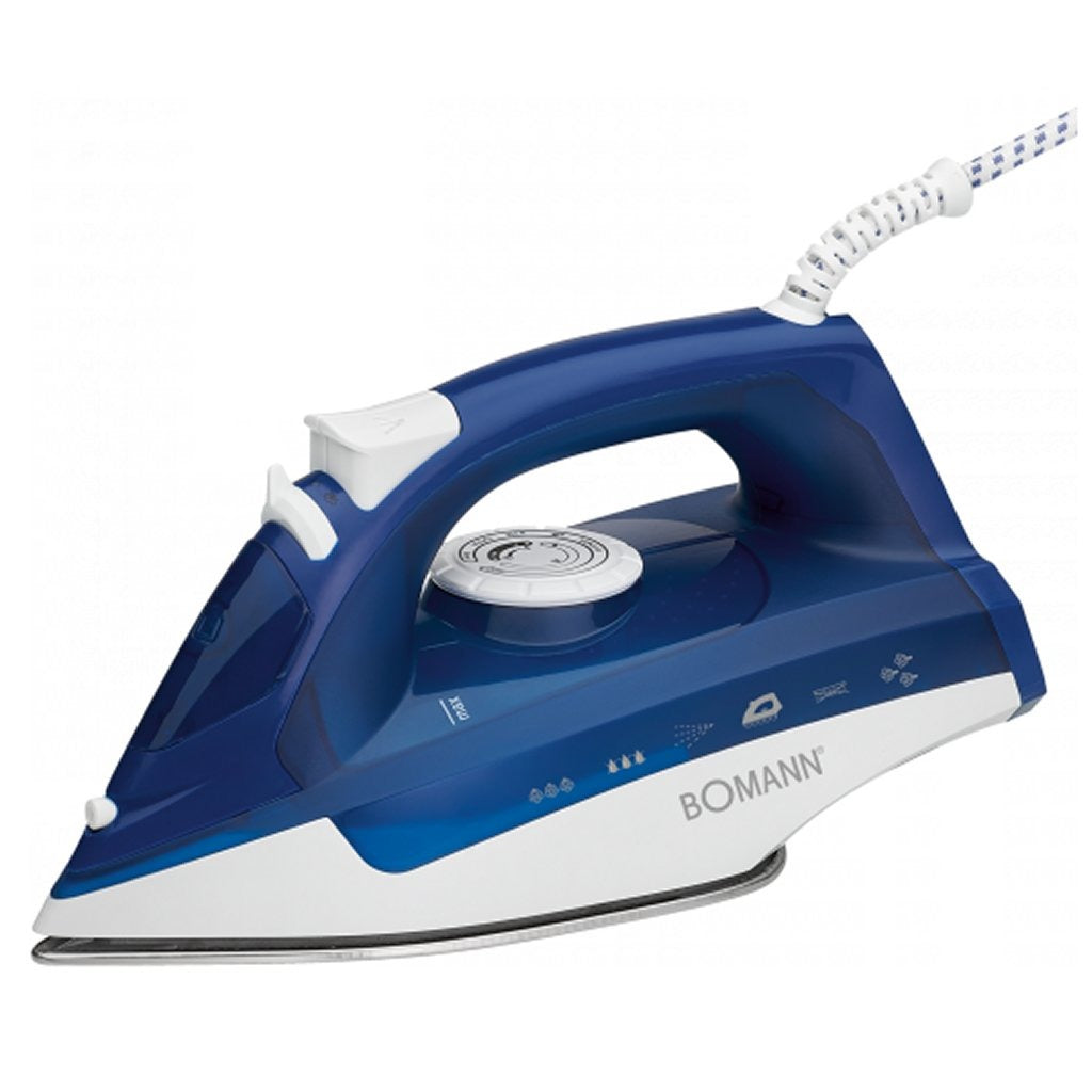 Bomann Bomann DB 6004 CB Stoomstrijkijzer 2200W 250ml Blauw Wit