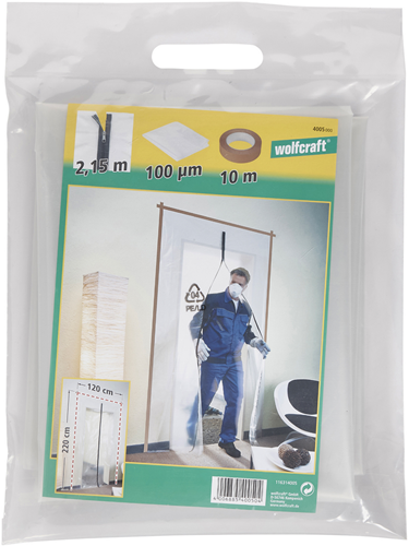 Wolfcraft - stofdeur met rits - complete set - 4005000
