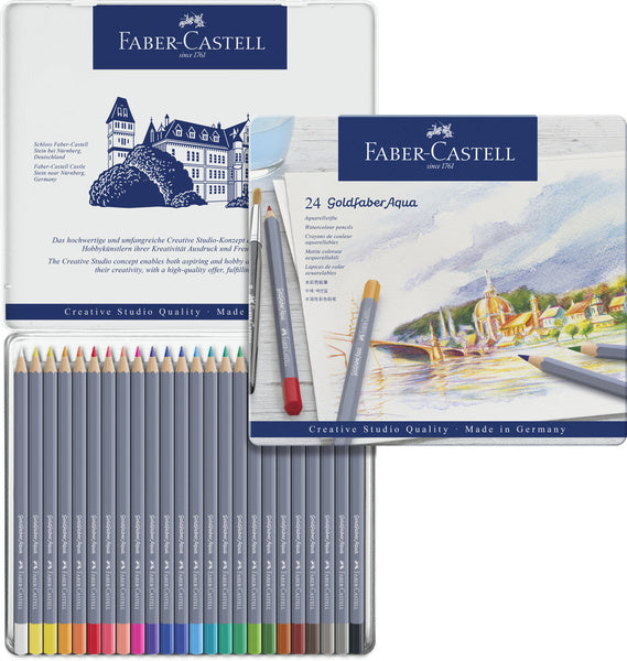 Faber castell faber castell fc-114624 aquarelkleurpotlood faber-castell goldfaber etui 24 stuks