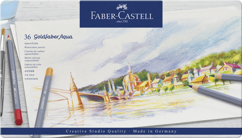 Faber castell faber castell fc-114636 aquarelkleurpotlood faber-castell goldfaber etui 36 stuks