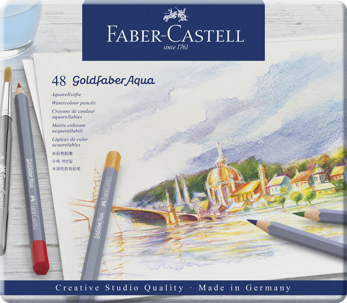 Faber castell faber castell fc-114648 aquarelkleurpotlood faber-castell goldfaber etui 48 stuks