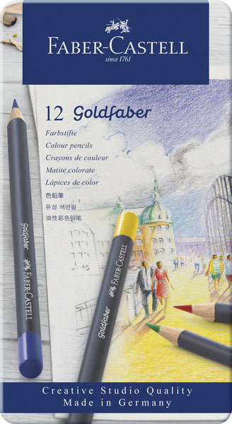 Faber castell faber castell fc-114712 kleurpotlood faber-castell goldfaber etui à 12 stuks