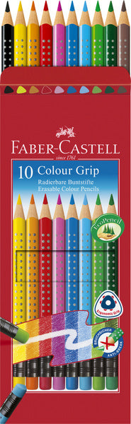 Faber castell faber castell fc-116613 kleurpotlood faber-castell grip 2001 uitgumbaar etui à 10 stuks