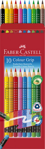 Faber castell faber castell fc-116613 kleurpotlood faber-castell grip 2001 uitgumbaar etui à 10 stuks