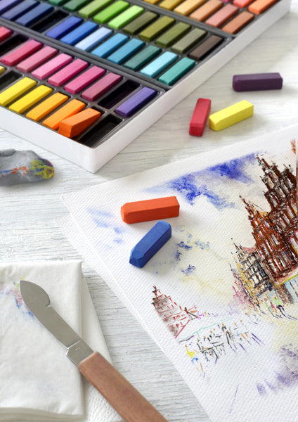 Faber-castell faber castell pastelkrijt - halve lengte - 72 stuks - fc-128272